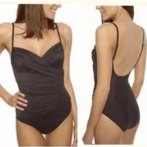 Miraclesuit Brown Swimsuit Size 14